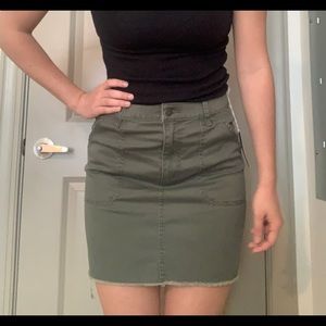 Target Olive Jean Skirt